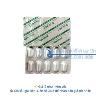 Viên Uống Bổ Não Brain KBG giúp tăng cường tuần hoàn máu đau đầu, chóng mặt, suy giảm trí nhớ hộp 30 viên