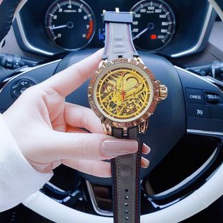 SALE NHANH ĐỒNG HỒ NAM TRUNG CẤP DUBUI DÂY DA MẶT GIẢ CƠ