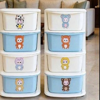 KỆ ĐỰNG ĐỒ 4 TẦNG BABY THREE CÓ BÁNH XE