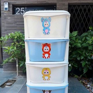 KỆ ĐỰNG ĐỒ 4 TẦNG BABY THREE CÓ BÁNH XE