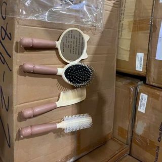 Bộ Lược Gương Chải Tóc DINO 4 Món Phong Cách Hàn Quốc