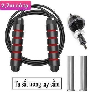 Dây Nhảy Lõi Thép 2,7m Có Tạ PVC Đàn Hồi Chống Trượt