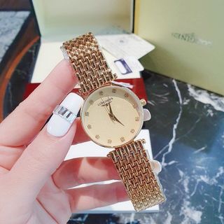 SALE RẺ ĐỒNG HỒ NỮ THỜI TRANG LONGIN MẶT TRÒN CHẤM