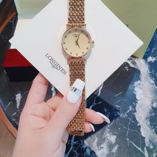 SALE RẺ ĐỒNG HỒ NỮ THỜI TRANG LONGIN MẶT TRÒN CHẤM