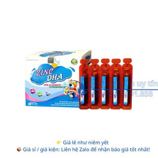 Siro Zinc DHA giúp ăn ngon, hỗ trợ tăng cường sức khỏe, nâng cao sức đề kháng hộp 20 ống