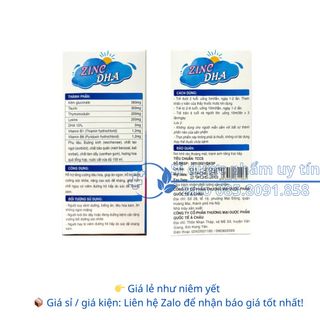 Siro Zinc DHA giúp ăn ngon, hỗ trợ tăng cường sức khỏe, nâng cao sức đề kháng hộp 20 ống