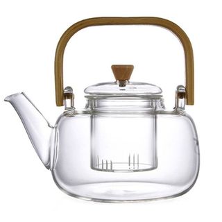 Ấm Trà - Ca Thuỷ Tinh Quai Gỗ AT1022 (THÙNG 36C)