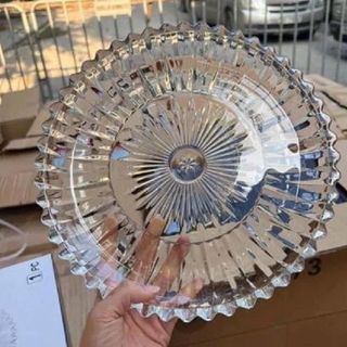 ĐĨA THỦY TINH TRẮNG 37CM 337