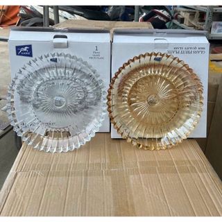ĐĨA THỦY TINH TRẮNG 37CM 337