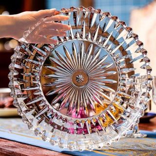 ĐĨA THỦY TINH TRẮNG 37CM 337