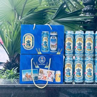 HlB Hell Lager- Uống vào vị mát mát nhẹ, sảng khoái...ngồ ngộ😇😇 Quy cách 24 lon, 500ml, Đức. Giá chỉ 10xx.