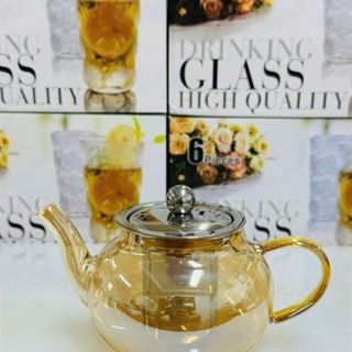 Ấm thủy tinh vàng H46 HP 400ml (THÙNG 100C)