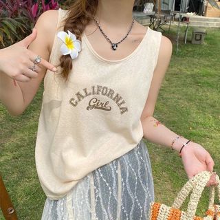 Áo ba lỗ nữ in chữ đơn giản girl chất cotton thoáng mát hàng đẹp giá rẽ hot hit bán chạy mẫu mới