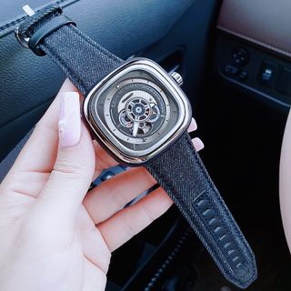 ĐỒNG HỒ NAM SIÊU CẤP SEVEN PRIDAY MÁY CƠ MẶT VUÔNG NEW TẶNG DÂY FULLBOX