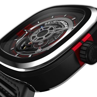 ĐỒNG HỒ NAM SIÊU CẤP SEVEN PRIDAY MÁY CƠ MẶT VUÔNG XANH ĐỎ TẶNG DÂY FULLBOX