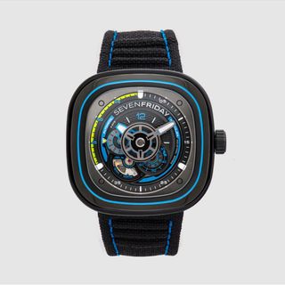 ĐỒNG HỒ NAM SIÊU CẤP SEVEN PRIDAY MÁY CƠ MẶT VUÔNG XANH ĐỎ TẶNG DÂY FULLBOX