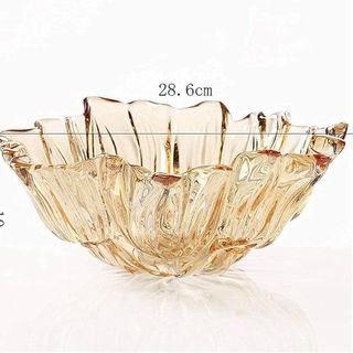 TÔ THUỶ TINH TULIP VÀNG 28CM CAO CẤP