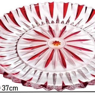 ĐĨA THUỶ TINH MÀU 37CM 337