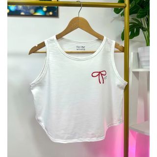 Áo ba lỗ croptop nữ nơ cực xinh bán chạy mẫu mới hot hit chất cotton thoáng mát
