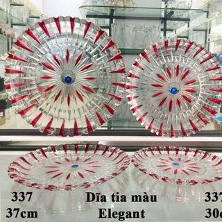 ĐĨA THUỶ TINH MÀU 30CM 337-3