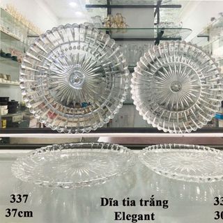 ĐĨA THỦY TINH TRẮNG 30CM 337-3