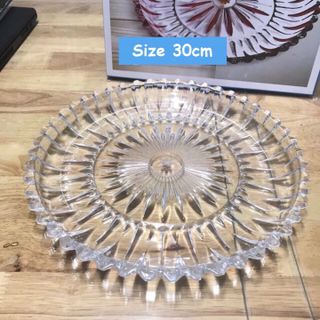 ĐĨA THỦY TINH TRẮNG 30CM 337-3