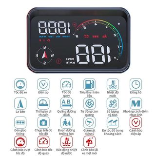 HUD M24 chính hãng – Hiển thị tốc độ kính lái, hỗ trợ cảnh báo giao thông bằng giọng nói tiếng Việt
