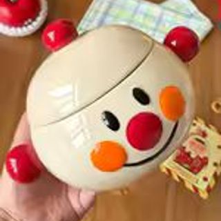 Âu Sứ Nồi Sứ Mặt Cười Có Nắp Kèm Núm Đỏ Cute ( THÙNG 20C )