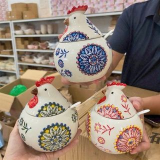 Hũ Mỡ Chưng Âu Mỡ Hình Gà (THÙNG 80C)