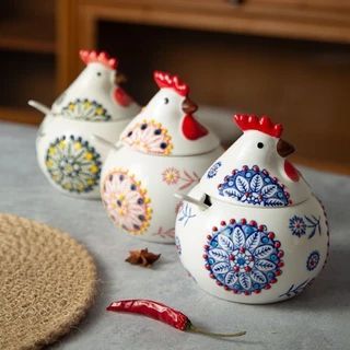 Hũ Mỡ Chưng Âu Mỡ Hình Gà (THÙNG 80C)