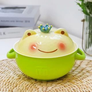 Nồi Sứ , Âu Sứ Con Vật Có Nắp Kèm Núm Cute ( THÙNG 40C )