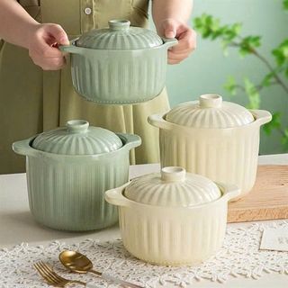 Hũ mỡ, hũ chưng âu mỡ nồi sứ sọc 1.6l (THÙNG 18C)