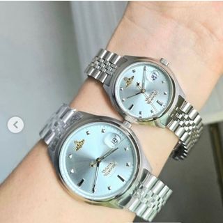 SET ĐỒNG HỒ NỮ CAO CẤP VIENNE CAMBERWELL BẠC MẶT XANH HAI SIZE FULLBOX