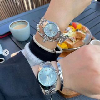 SET ĐỒNG HỒ NỮ CAO CẤP VIENNE CAMBERWELL BẠC MẶT XANH HAI SIZE FULLBOX