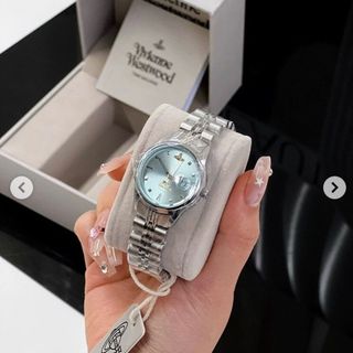 SET ĐỒNG HỒ NỮ CAO CẤP VIENNE CAMBERWELL BẠC MẶT XANH HAI SIZE FULLBOX