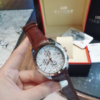 SALE NHANH HÀNG TRUNG CẤP ĐỒNG HỒ NAM MÁY QUARZT TIXOT DÂY DA NÂU