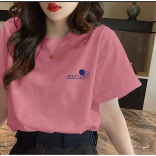 Áo thun nữ tay ngắn cổ tròn in chữ Biscuit chất vải thun cotton cao cấp thoáng mát co dãn freesize dưới 55kg