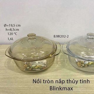 Nồi Thủy Tinh Tròn Lớn Ovan BJ202-1 (THÙNG 8C)