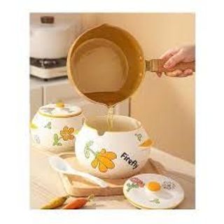 Hũ Mỡ Sứ , Âu Chưng Họa Tiết 880ml (THÙNG 24C)