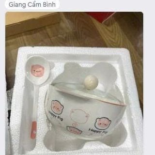 Âu Sứ Nồi Sứ Có Nắp Kèm Núm Cute ( THÙNG 36C )