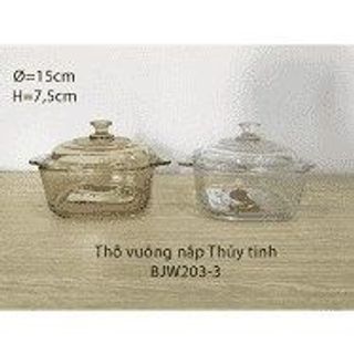 Nồi Thủy Tinh Vuông Lớn Trắng 203-1 ( THÙNG 8C)