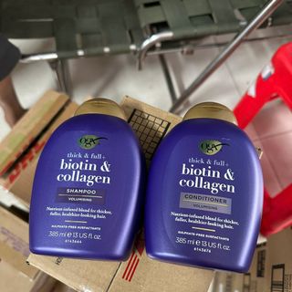Set dầu gội xả OGX Thick & Full + Biotin & Collagen