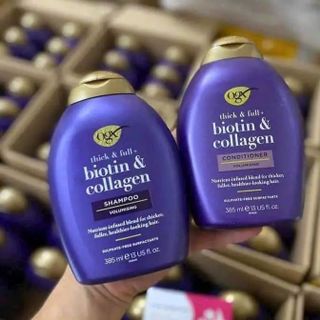 Set dầu gội xả OGX Thick & Full + Biotin & Collagen