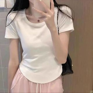 Áo thun nữ baby basic trơn ôm body hàng cao cấp chất thun tăm cotton phong cách trẻ trung năng động hot hit TTHAO STORE