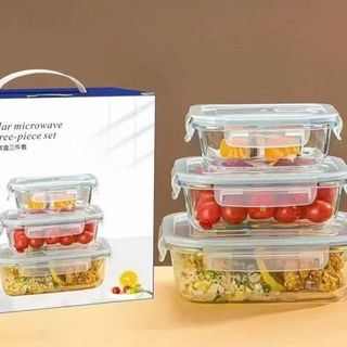 YT Bộ 3 Bát Thuỷ Tinh Chữ Nhật Rẻ (THÙNG 12B)