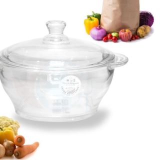 Nồi Thủy Tinh Tròn Nhỡ Trắng BJ118-2 (THÙNG 12C)