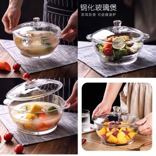 Nồi Thủy Tinh Tròn Nhỡ Trắng BJ118-2 (THÙNG 12C)