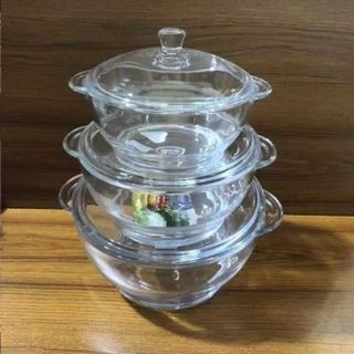 Nồi Thủy Tinh Tròn Lớn Trắng BJ118-3 (THÙNG 12C)