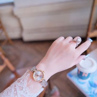 ĐỒNG HỒ NỮ CHÍNH HÃNG FUNMEI F2119 DÂY THÉP MẶT TRÒN KÍNH SAPHIRE FULLBOX TEM