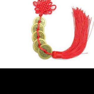 Dây treo phong thủy mix 5 đồng xu giá rẻ nha